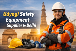 Udyogi safety equipment supplier in Delhi industrial PPE products helmets gloves shoes safety gear